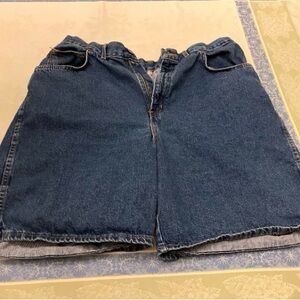 chic Dark Blue Denim Bermuda Shorts